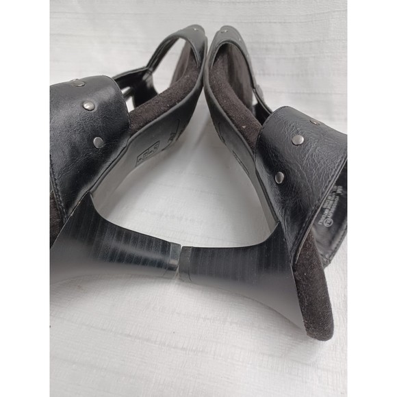 A2 by Aerosoles Heelrest Powssibility Black Studded Heel Sandal Slip On Sz. 8m - Picture 4 of 6
